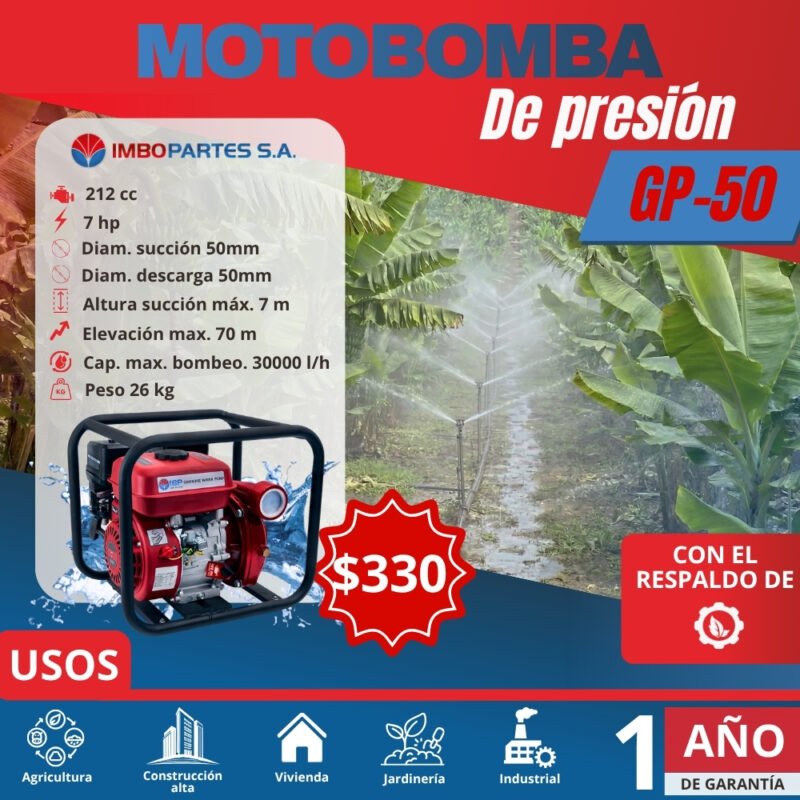 Motobomba de presion. GP-50.Flayer Motobomba de presión GP-50