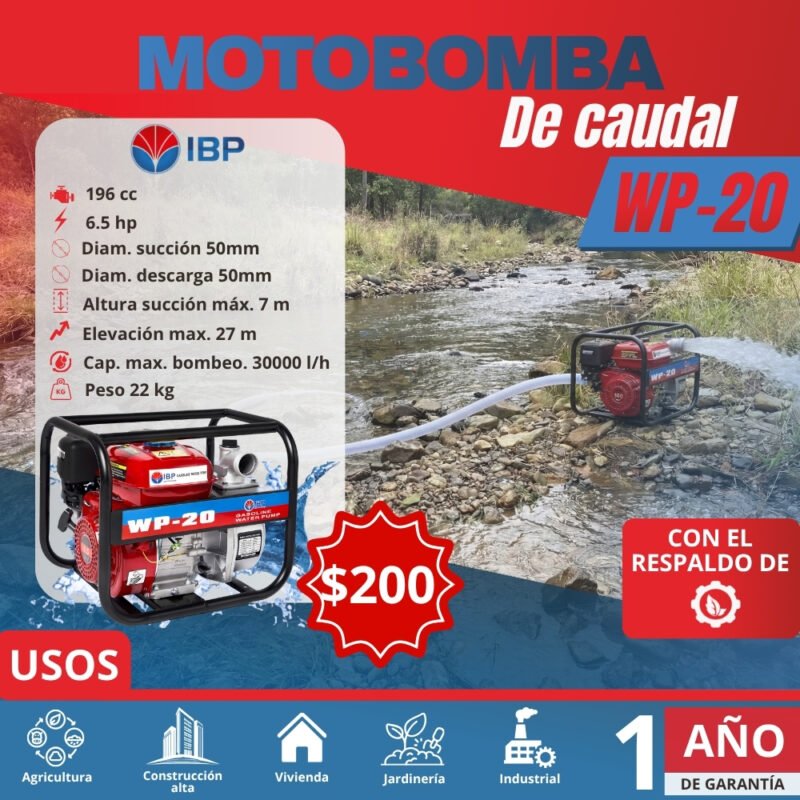 WP-20. Flyer Motobomba de caudal WP-20